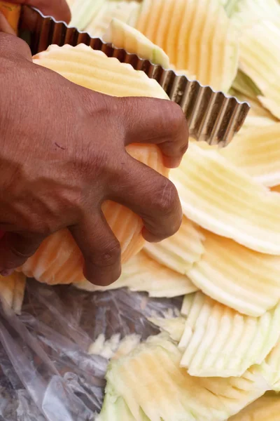 Placa de fruta de melón . — Foto de Stock