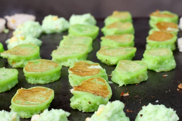 Thailand dessert, Mix flour, coconut and then fried. — Stock Photo, Image