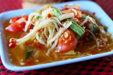 bir tabak papaya salatası