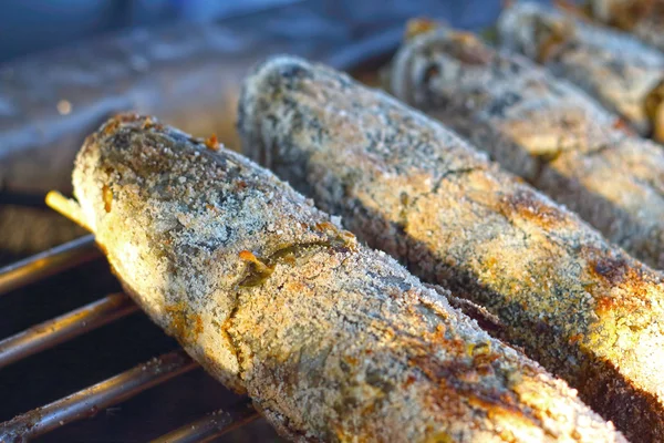 BBQ-Fisch auf dem Markt — Stockfoto