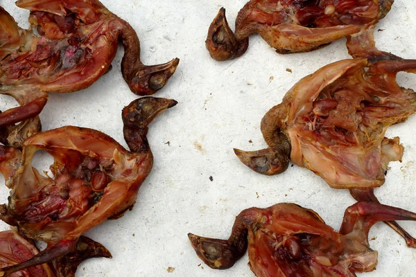 stock image Boiled quail for sale at the market.