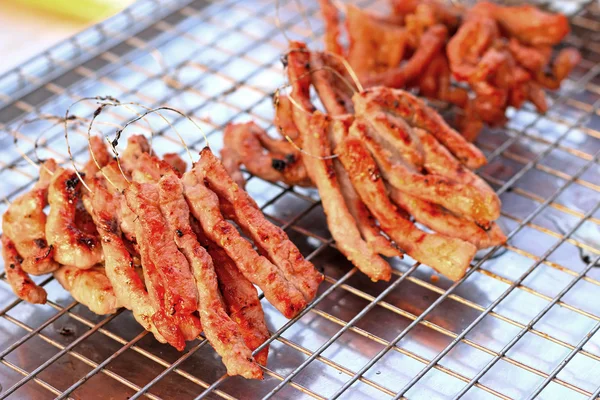 塩味の豚肉市場 — ストック写真