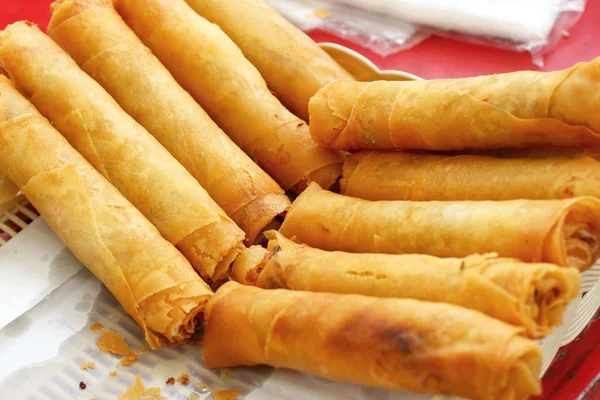 Fried spring rolls in the kitchen. — Stock Photo, Image