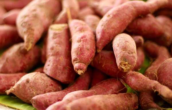 Yam at the market — Stock Photo, Image