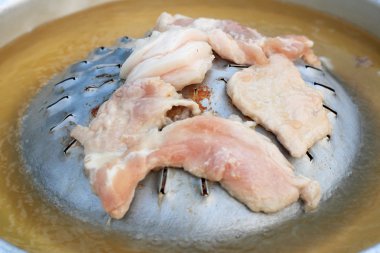 ızgara domuz pan - Barbekü Kore.