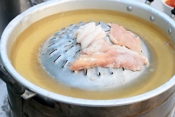 Grilled pork in a pan - bbq Korea. — Stock Photo, Image