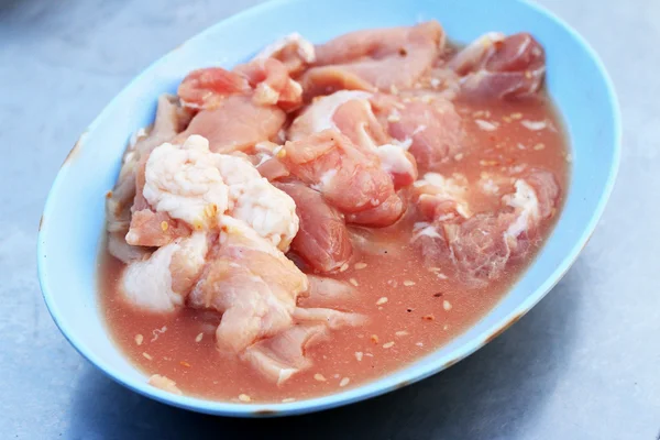 Marinated pork for sukiyaki - asia food — Stock Photo, Image