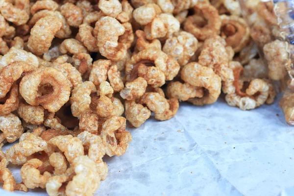 Fried Pork Skin - pork snack — Stock Photo, Image