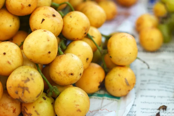 Close up marian plum fruit - asia fruit. — Stock fotografie