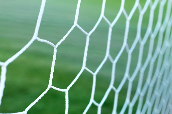 Close up soccer nets goal football — Stock Photo, Image