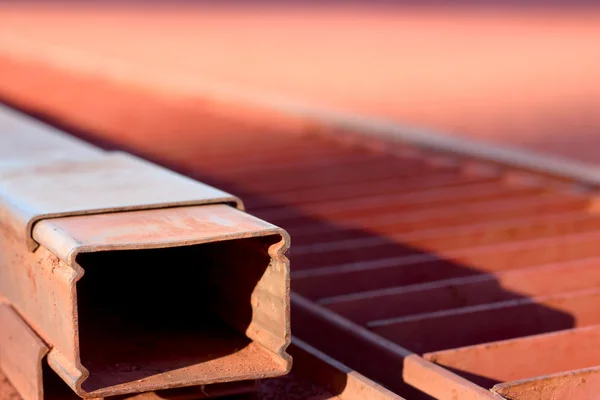 Steel on the track stadium — Stock Photo, Image