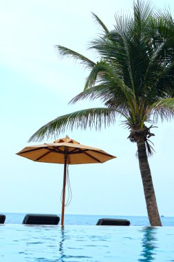 doğa deniz kenarında mavi Yüzme Havuzu