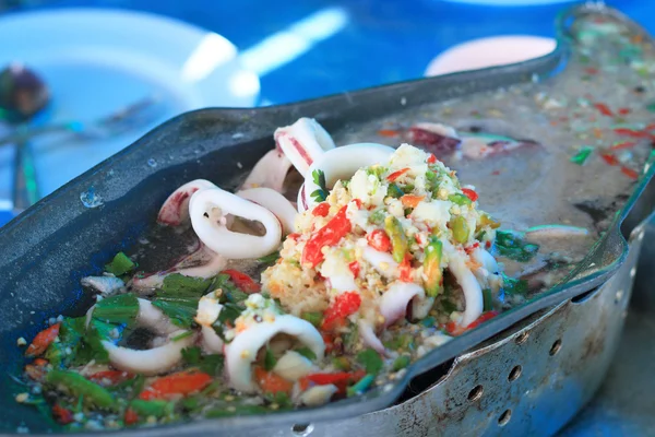 Squid sauce soup is Asia food. Stock Image