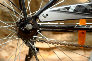 Vintage Bisiklet yakın çekim.