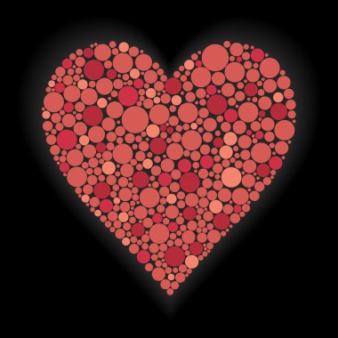 siyah arka plan üzerinde kalp resmi