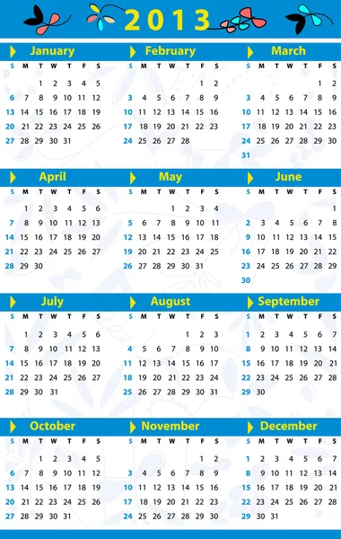 Calendrier 2013 — Image vectorielle