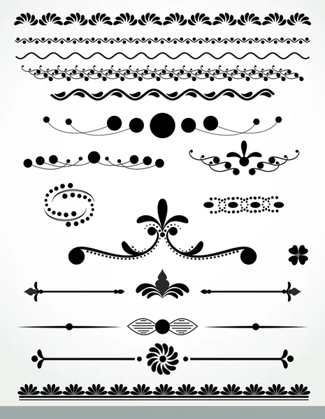 Dividers and decorations, Black and White Collection — Stock Illustration Dividers and decorations, Black and White Collection Stock Illustration