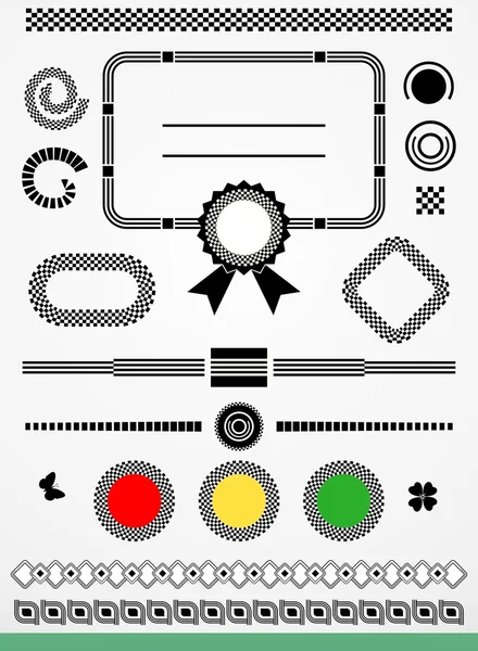 Page decorations, frame, borders and dividers, black and white Vector Graphics