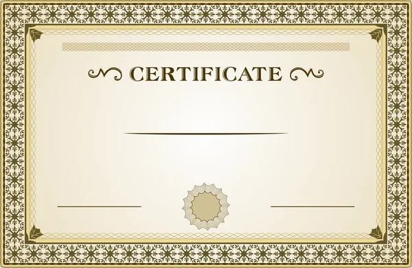 Certificate — Stock Vector