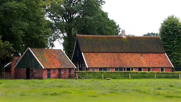 restore edilmiş eski Hollanda çiftlik evi