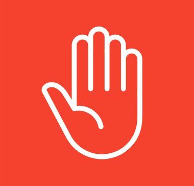 Attention sign. Stop sign vector illustration