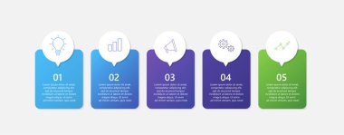 5 seçeneği, adımı, vektör şablonu tasarımı olan ticari bilgi ögesi