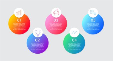 Konuşma kabarcığı düz vektörü ile bilgi grafikleri tasarımı