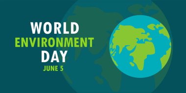 Dünya Çevre Günü, vektör illüstrasyonu