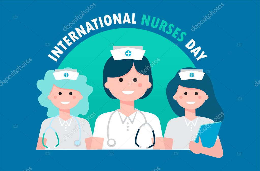 Interational nurses day, vector illustration