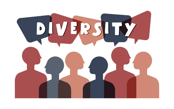 Human Diversity Concept Vector Illustration — Image vectorielle