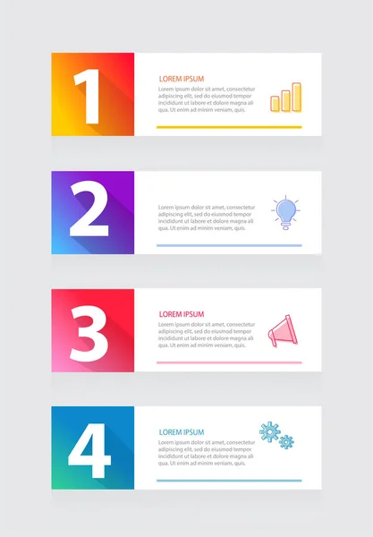 Infographic Elements Design Template Business Concept Steps Options — стоковый вектор