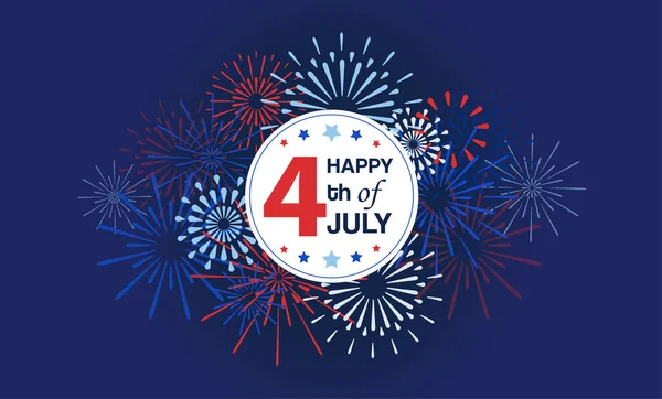 Ιουλίου Γιορτή Φόντο Αμερικανική Ημέρα Ανεξαρτησίας — Διανυσματικό Αρχείο