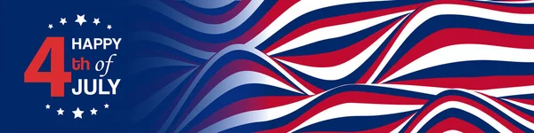 Julho American Independence Day Celebração Banner Fundo — Vetor de Stock