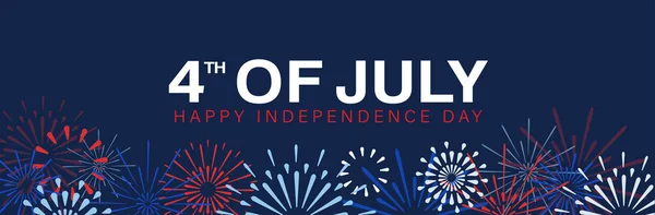 Července American Independence Day Slavnostní Banner Pozadí — Stockový vektor