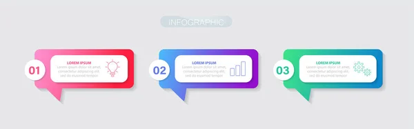 Infographics Design Speech Bubble Flat Vector — Stock Vector