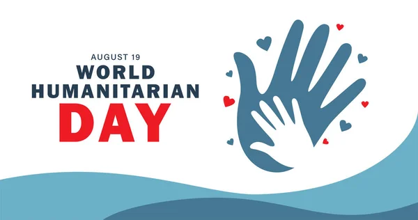 World Humanitarian Day Agust Illustration — 图库矢量图片