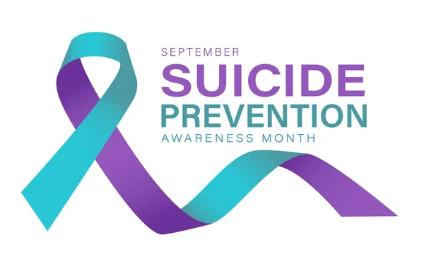 National Suicide Prevention Month September Banner Holiday Poster Card — Image vectorielle