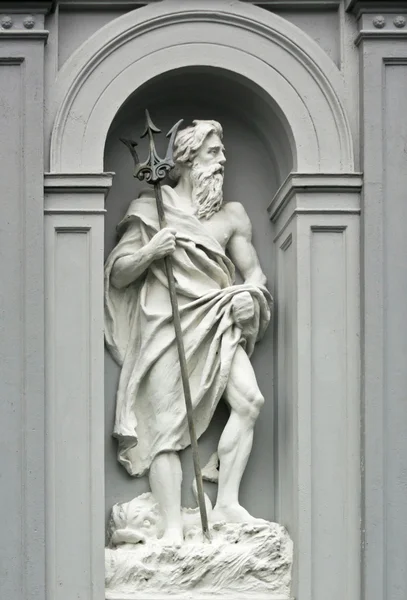 Sculpture of Neptune in Bergen, Norway — Stock Photo, Image