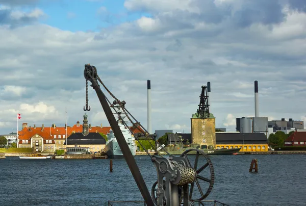 Mecanismo de elevação no porto de Copenhaga — Fotografia de Stock