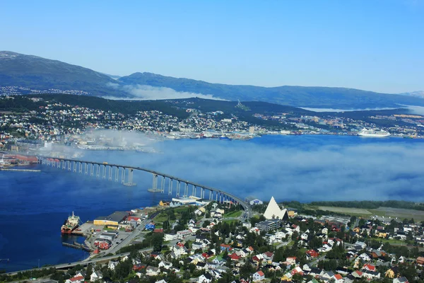 Norské město tromso za polární kruh Stock Obrázky