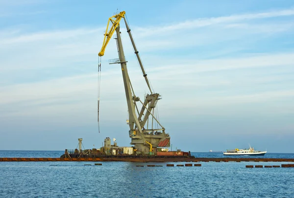 Gru portuale, Odessa — Foto Stock