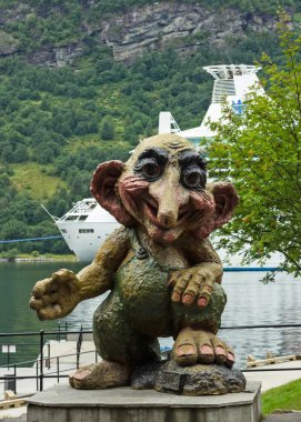 Troll monument in Norway clipart