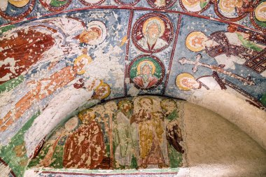 fresco mağara Ortodoks kilise el nazar, Kapadokya, Türkiye