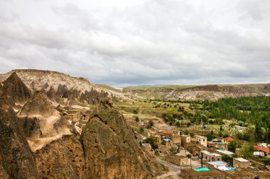 dağ manzarası, eski manastır, Cavuşin, Kapadokya, Türkiye
