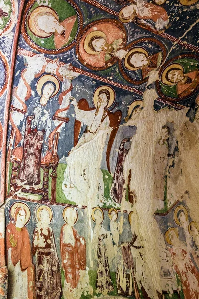 Frescă în biserica ortodoxă peșteră El Nazar, Cappadocia, Turcia — Fotografie, imagine de stoc