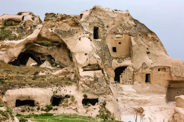 Ancient cave town in Goreme, Cappadocia, Turkey — Stock Photo, Image