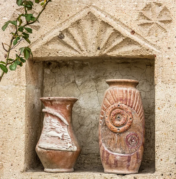 Ceramic old jugs, Turkey — Stock Photo, Image