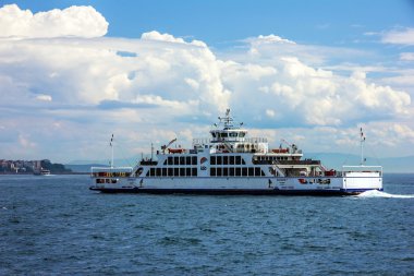 Istanbul, Türkiye - 17 Temmuz 2016: Şark süsleme, Türk Seramik tilesferry tekne, Istanbul, Türkiye