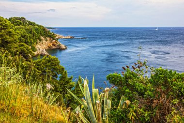Dubrovnik deniz manzarası, Hırvatistan ve Adriyatik deniz kıyıları