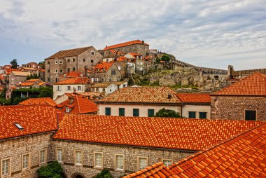 Hırvatistan. Antik şehir Dubrovnik günbatımı Panoramalı Oda
